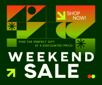 Geometric Weekend Sale Facebook Post Design