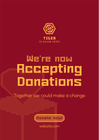 Pixel Donate Now Flyer Design