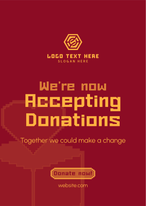 Pixel Donate Now Flyer Image Preview
