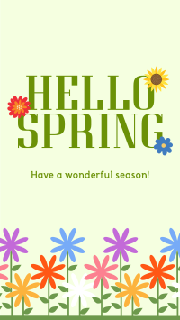 Hello Spring! Facebook Story Design