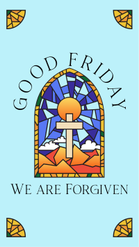 Good Friday Stained Glass Video Image Preview