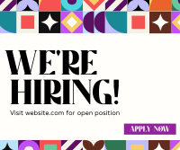 Abstract Pattern We're Hiring Facebook Post Design