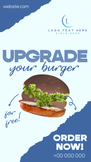 Upgrade your Burger! Instagram story Image Preview