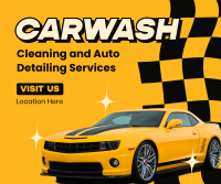 Carwash Cleaning Service Facebook Post Design