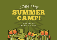Summer Camp Postcard Design