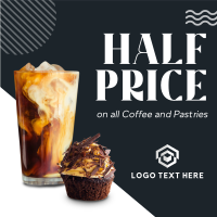 Half Price Coffee Instagram Post Design