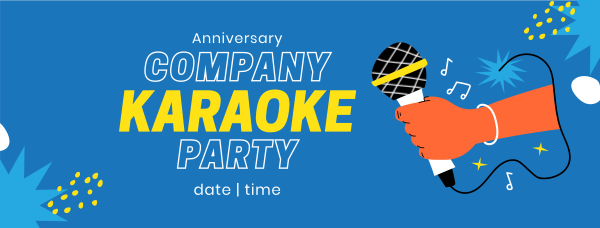 Company Karaoke Facebook Cover Design Image Preview