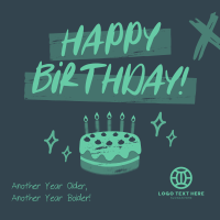 Grunge Birthday Greeting Instagram Post Preview