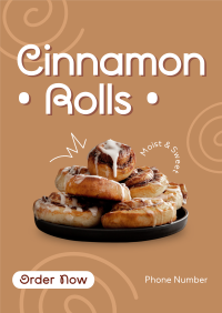 Quirky Cinnamon Rolls Poster Image Preview