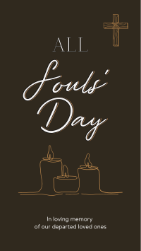 Soul's Day Candle Facebook Story Design