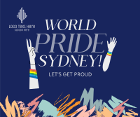 World Pride Sydney Facebook post BrandCrowd Facebook post Maker