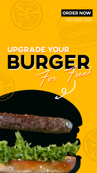 Free Burger Upgrade TikTok Video Design