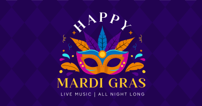 Mardi Gras Party Facebook ad Image Preview