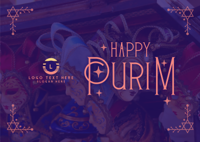 Celebrating Purim Postcard Image Preview
