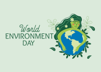 Mother Earth Environment Day Postcard Design