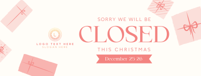 Christmas Closed Holiday Facebook cover Image Preview