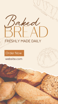 Baked Bread Bakery YouTube Short Design