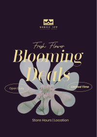 Fresh Flower Deals Poster Design