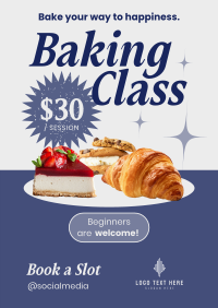 Baking Class Minimalist Poster Preview