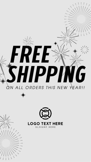 Free Shipping Sparkles Facebook story Image Preview