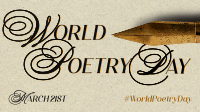 World Poetry Day Pen Facebook event cover Image Preview