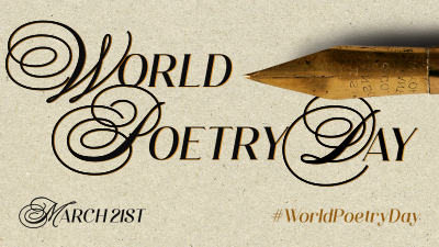 World Poetry Day Pen Facebook event cover Image Preview