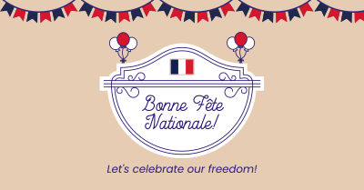 Bastille Day Badge Facebook ad Image Preview