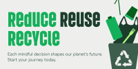 Reduce Reuse Recycle Waste Management Twitter post Image Preview