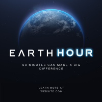 60 Minutes Earth Instagram Post Design