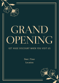 Grand Opening Elegant Floral Poster Image Preview