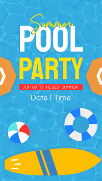 Summer Pool Party Facebook Story Design