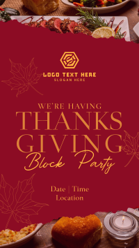 Elegant Thanksgiving Party Instagram Story Design