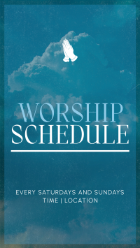 Simple Church Schedule Facebook Story Design