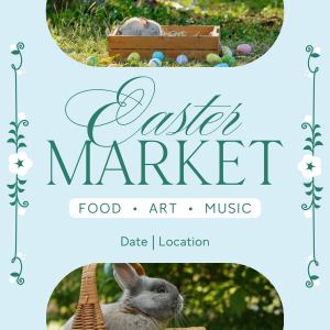 Flowery Easter Market Instagram post Image Preview