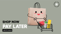 Cute Shopping Bag Facebook event cover Image Preview