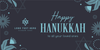 Elegant Hanukkah Night Twitter Post Design