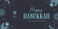 Elegant Hanukkah Night Twitter Post Image Preview