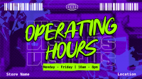 Grunge Open Hours Facebook Event Cover Image Preview