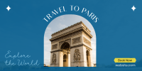 Travel to Paris Twitter Post Design