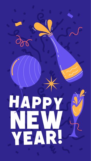 Happy New Year Facebook story Image Preview
