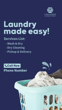 Laundry Made Easy Facebook Story Design