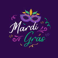 Let's Celebrate Mardi Gras Instagram Post Design