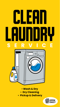 Clean Laundry Wash Facebook story Image Preview