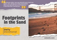Footprints in the Sand Postcard Image Preview