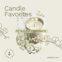 Scented Home Candle  Instagram Post Design