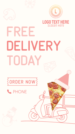 Holiday Pizza Delivery Instagram story Image Preview
