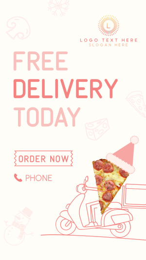 Holiday Pizza Delivery Instagram story Image Preview