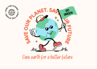 World Environment Day Mascot Postcard Design