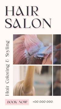 Hair Styling Salon YouTube Short Design