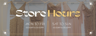 Sophisticated Shop Hours Facebook cover Image Preview